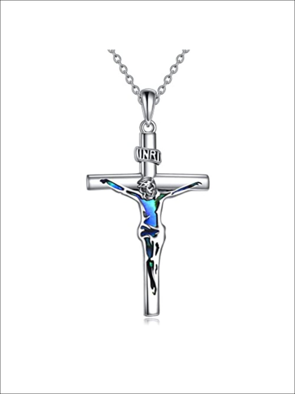 Sterling Silver Cross Pendant Necklace Religious Christian Jewelry Gift for